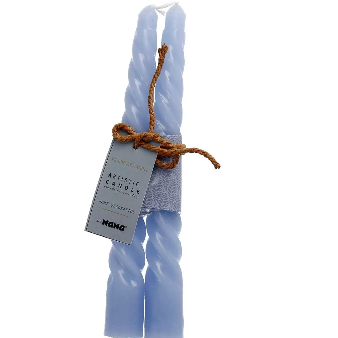 Nanu-Nana 2Er Set Stabkerze, Gedreht, Grau/Blau, 18 Cm< Kerzen & Kerzenstander