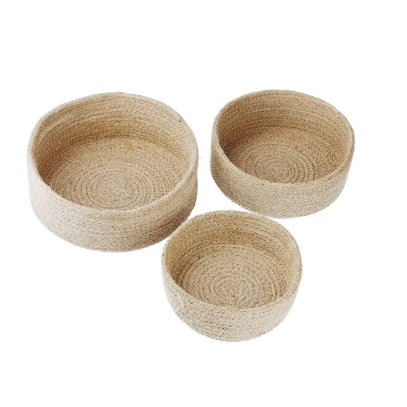 Nanu-Nana 3Er Set Schale Jute, Rund, Natur< Schalen & Tabletts