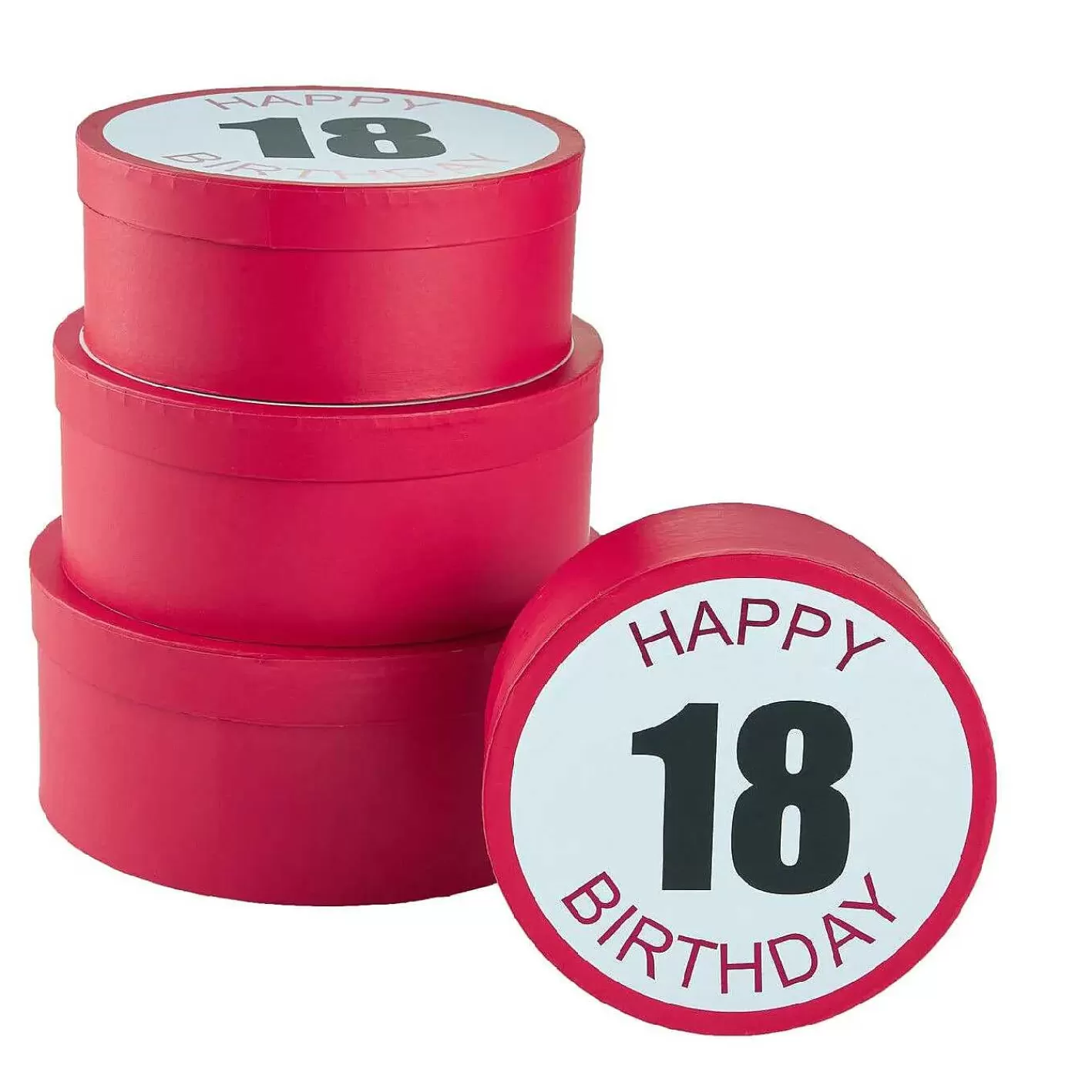 Nanu-Nana 4Er Set Geschenkkarton Geburtstag/18, Rund< Geschenkverpackung