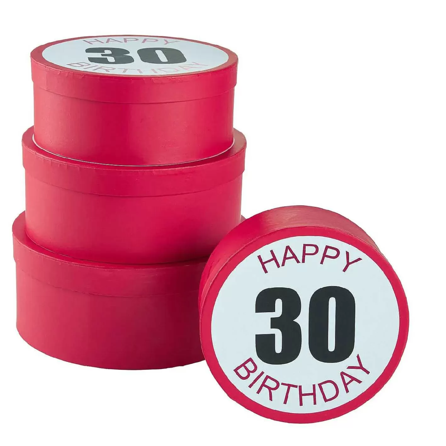 Nanu-Nana 4Er Set Geschenkkarton Geburtstag/30, Rund< Geschenkverpackung