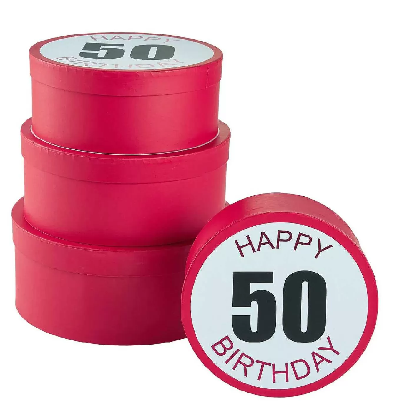 Nanu-Nana 4Er Set Geschenkkarton Geburtstag/50, Rund< Geschenkverpackung
