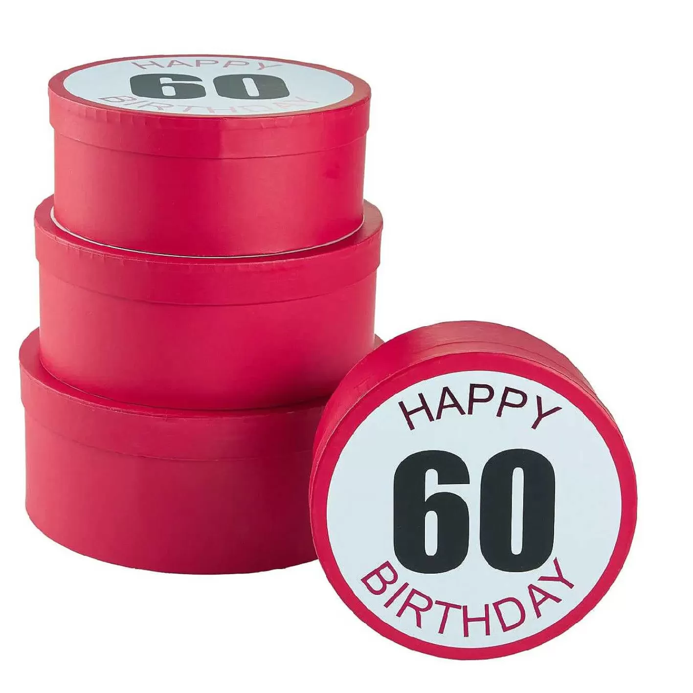 Nanu-Nana 4Er Set Geschenkkarton Geburtstag/60, Rund< Geschenkverpackung
