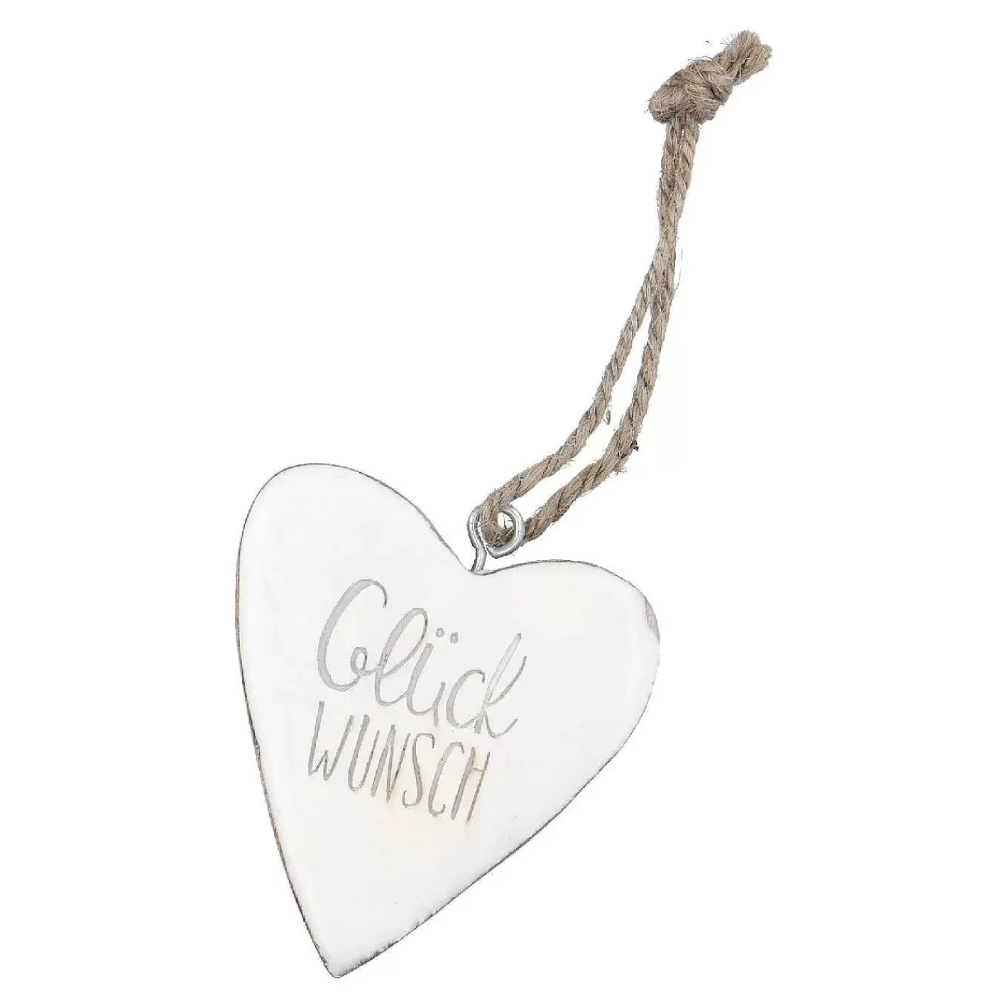 Nanu-Nana Anhanger Herz, Gluckwunsch/Weis, 7.5 Cm< Deko&Objekte