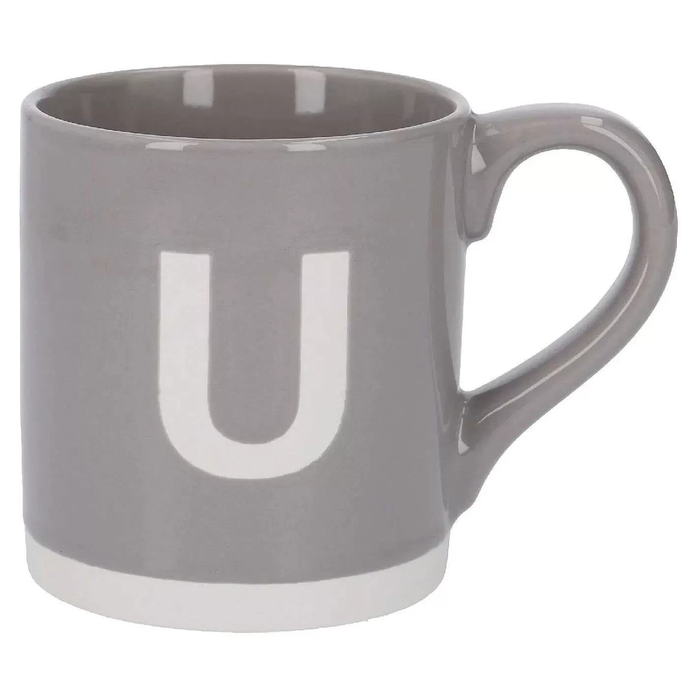 Nanu-Nana Becher Buchstabe/Uni, U/Grau, 440 Ml< Becher & Glaser