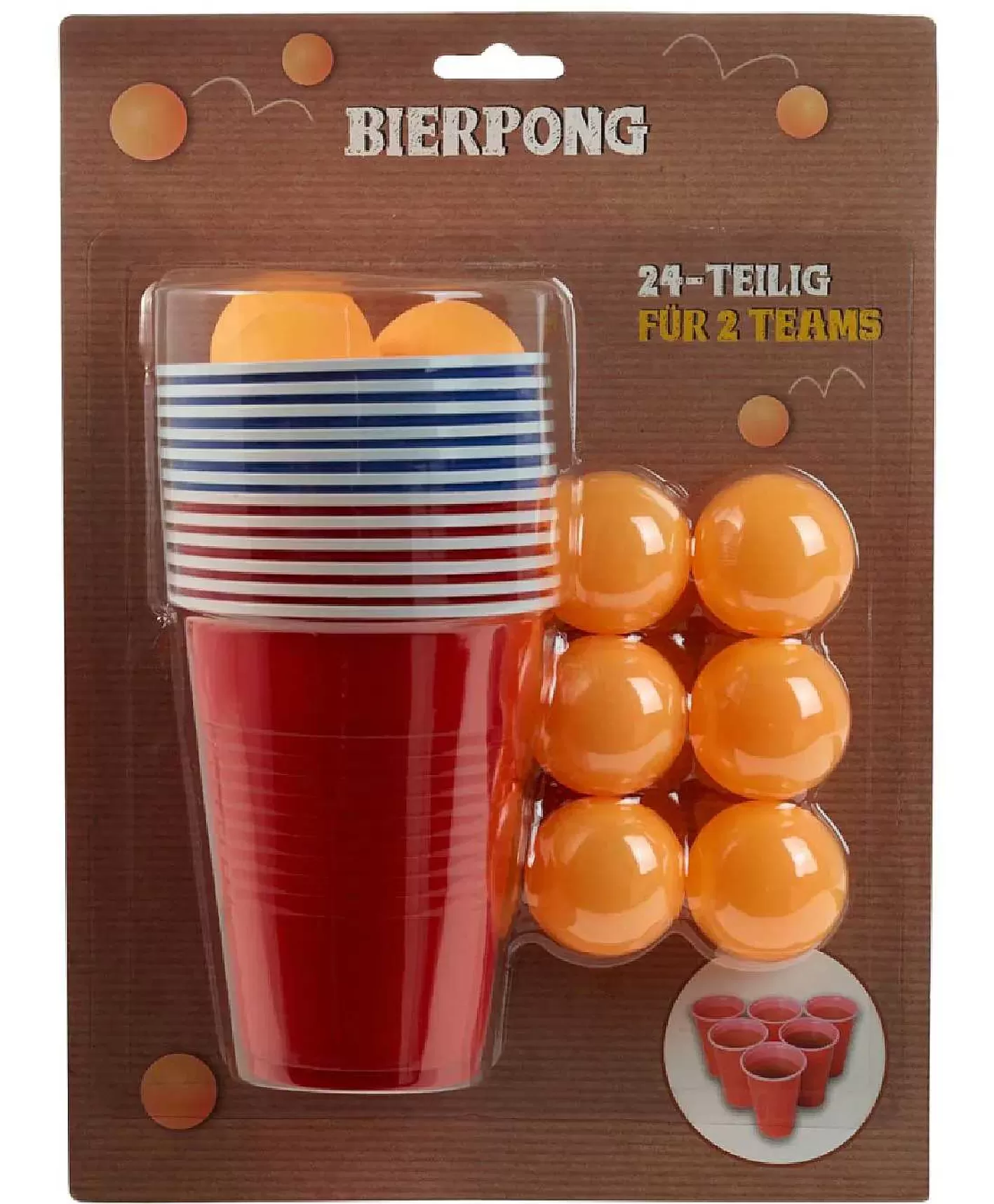 Nanu-Nana Bierpong-Set, 24-Teilig< Spiele