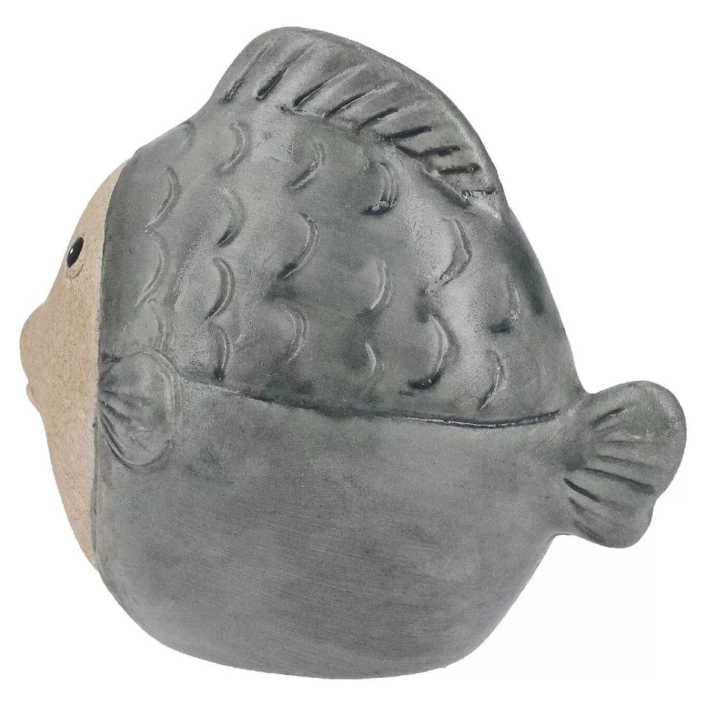 Nanu-Nana Fisch Rustik, Rund/Grun, 11 Cm< Figuren