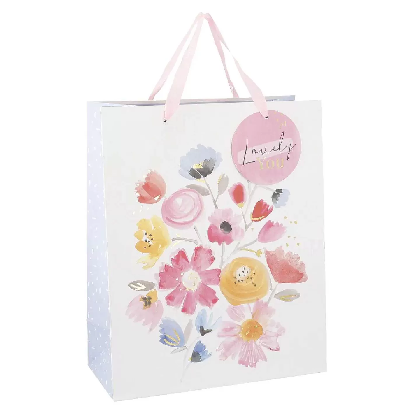 Nanu-Nana Geschenktute Floral, Straus/Weis, 26 X 32 Cm< Fruhlingsdeko