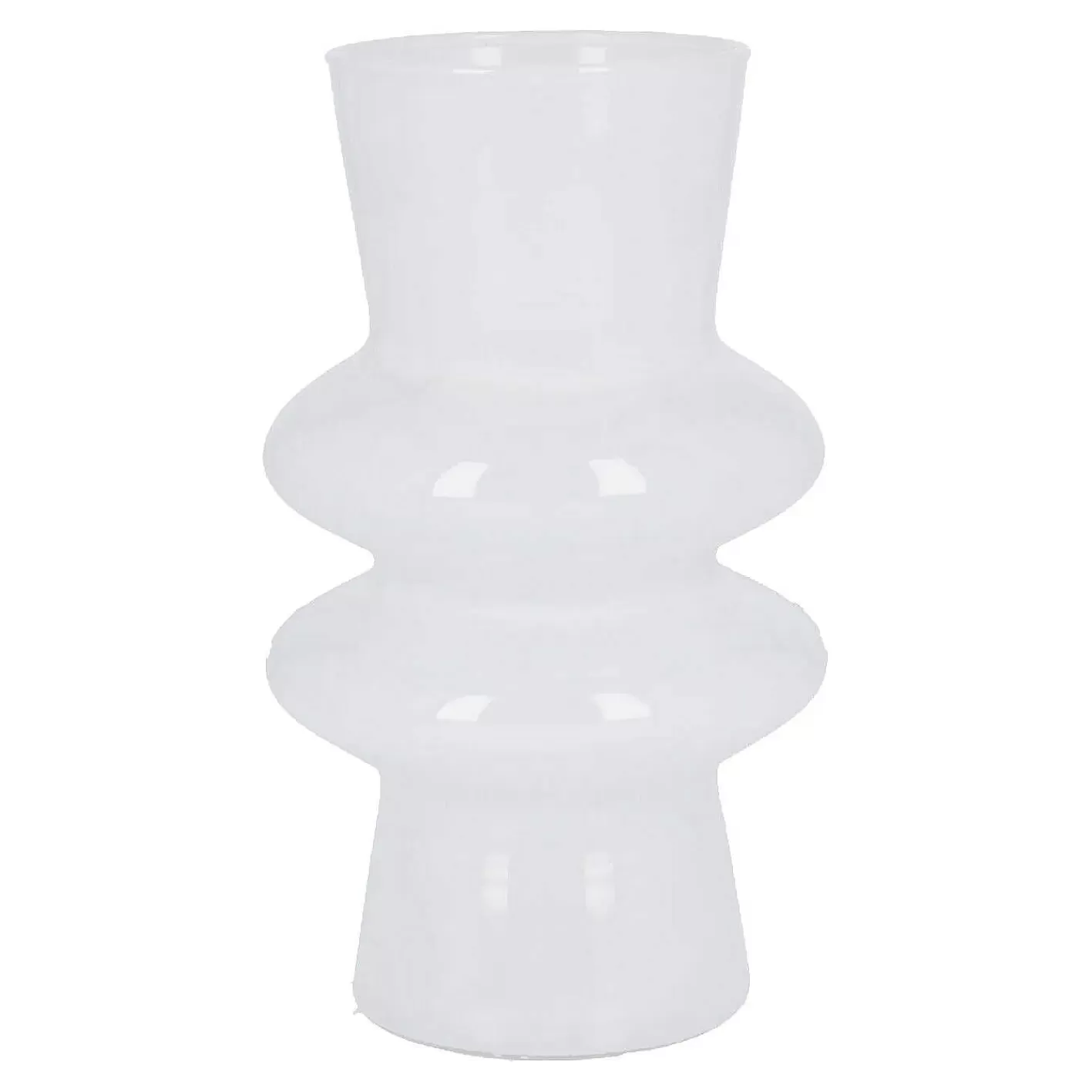 Nanu-Nana Glas-Vase Ringe, Doppel-Ring/Weis, 20 Cm< Fruhlingsvasen