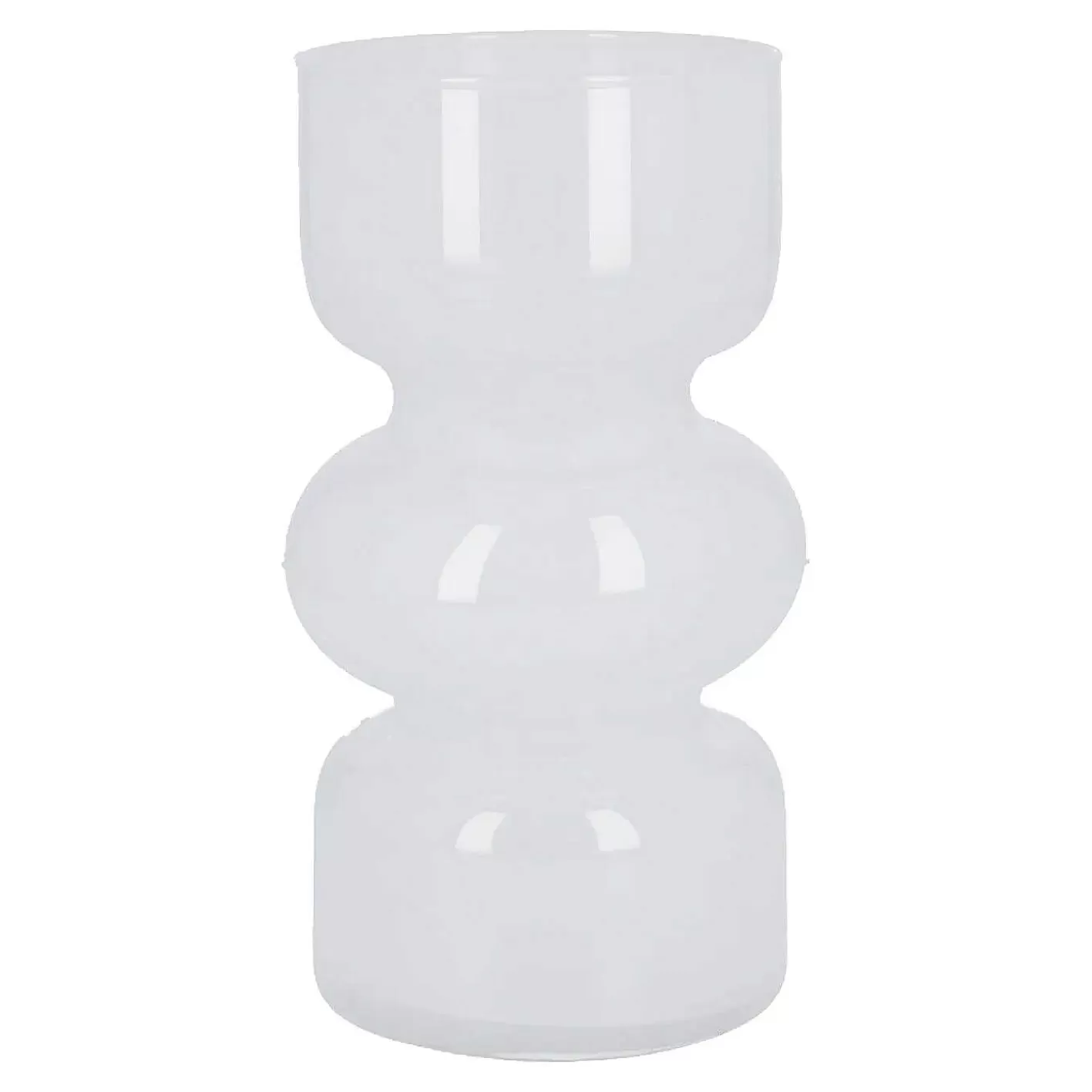 Nanu-Nana Glas-Vase Ringe, Ring/Weis, 20 Cm< Fruhlingsvasen