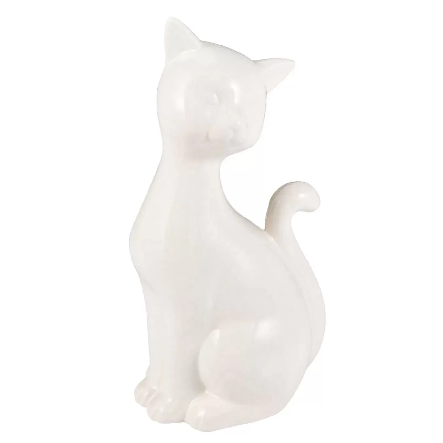 Nanu-Nana Katze, Sitzend/Weis, 27 Cm< Figuren