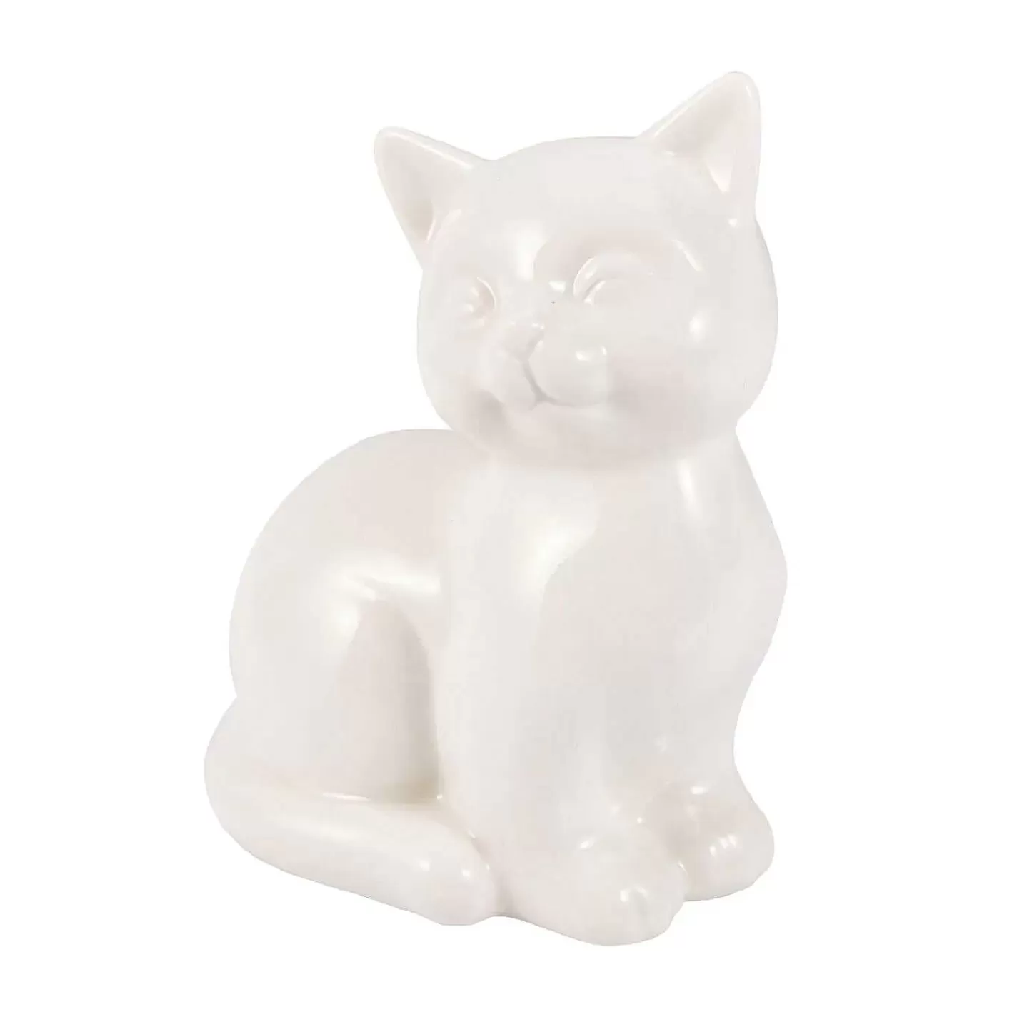 Nanu-Nana Katze, Sitzend/Weis, 9 X 6.5 X 12 Cm< Figuren