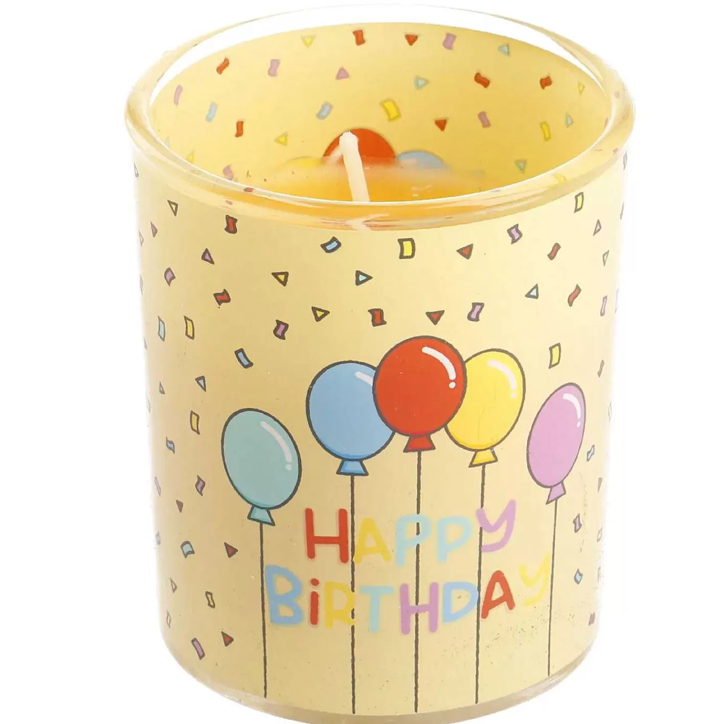 Nanu-Nana Kerze Im Glas, Geburtstag, Gelb, 6 X 7 Cm< Kerzen