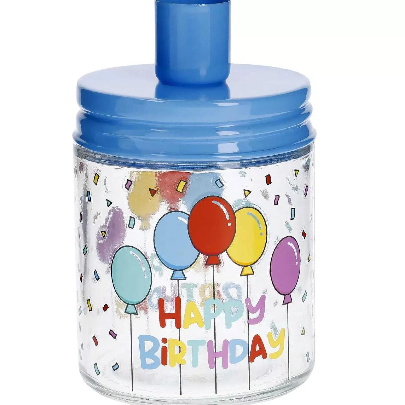 Nanu-Nana Kerzenhalter Geburtstag, Schraubglas, Blau< Kerzenstander