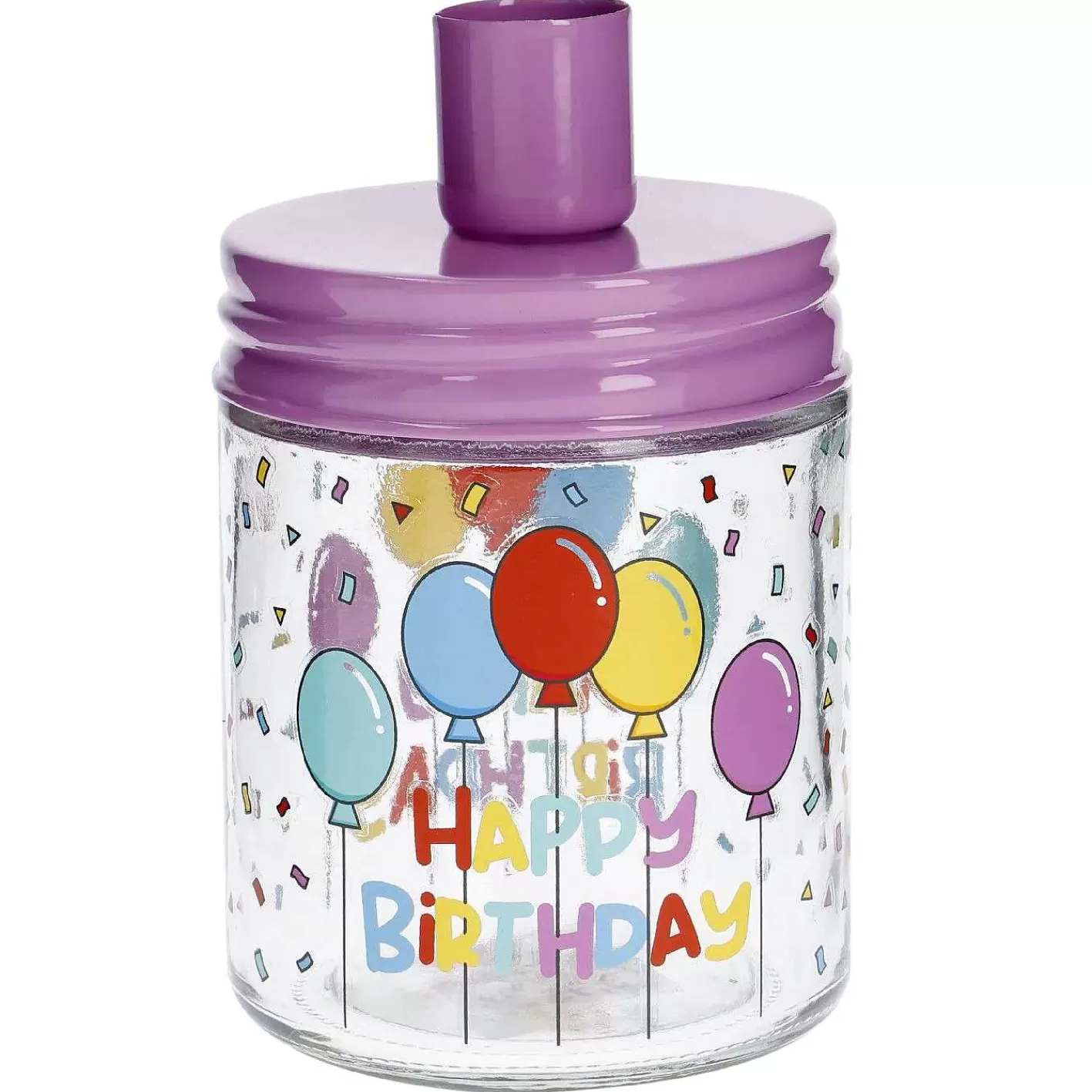 Nanu-Nana Kerzenhalter Geburtstag, Schraubglas, Lila< Kerzenstander