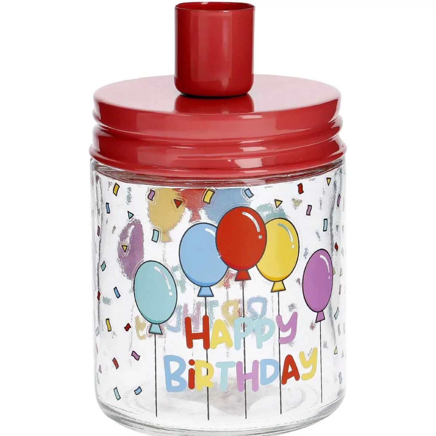 Nanu-Nana Kerzenhalter Geburtstag, Schraubglas, Rot< Kerzenstander