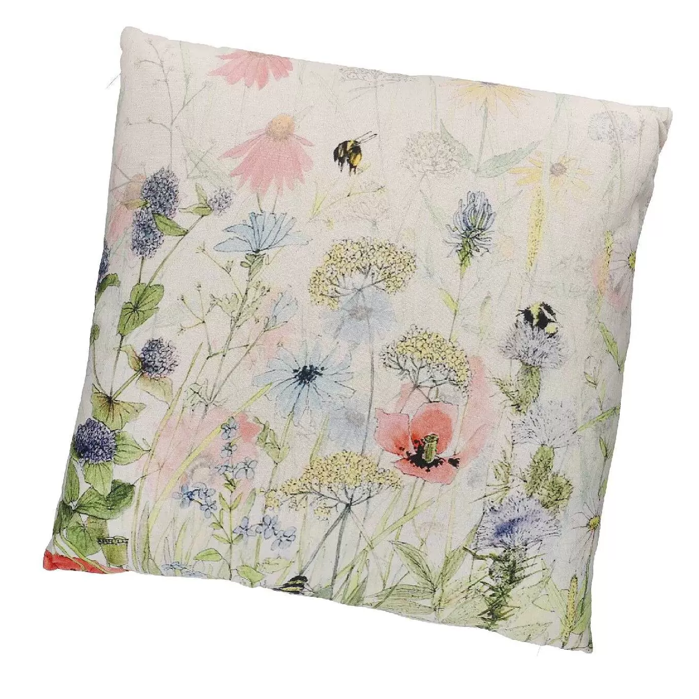 Nanu-Nana Kissen Blumen/Bienen, 60 Cm< Wohntextilien