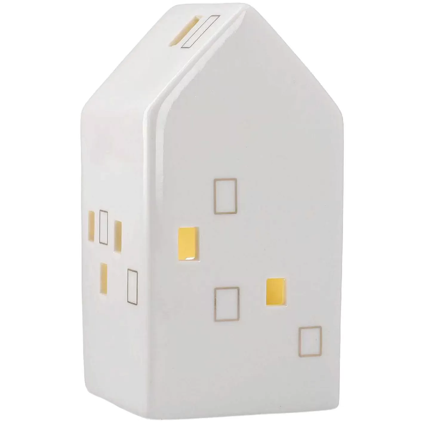 Nanu-Nana Led-Haus Mit Goldenen Fensterrahmen, 13.5 Cm< Deko&Objekte