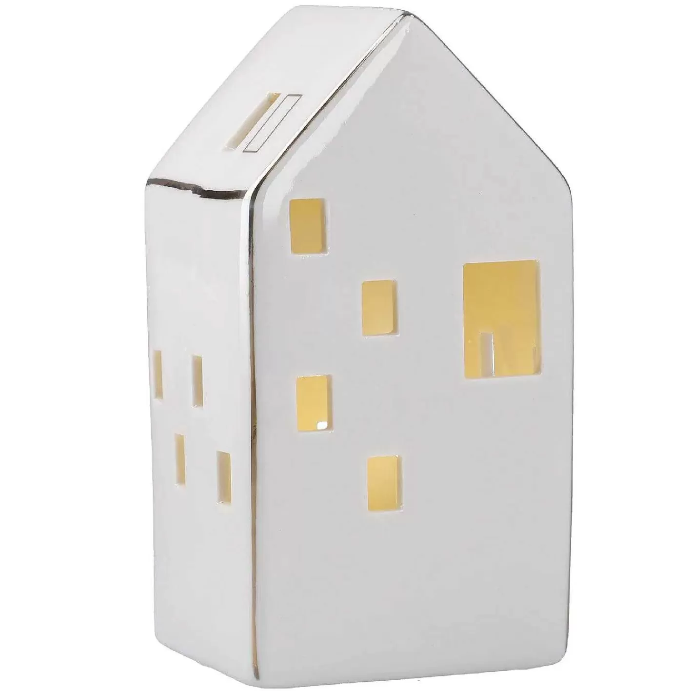 Nanu-Nana Led-Haus Mit Goldener Hauskante, 13.5 Cm< Deko&Objekte