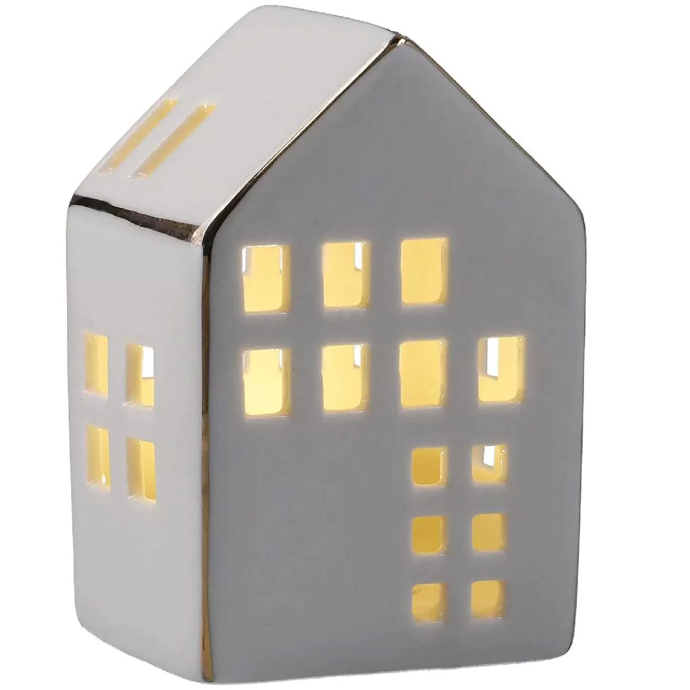 Nanu-Nana Led-Haus Mit Goldrand, 9.5 Cm< Deko&Objekte