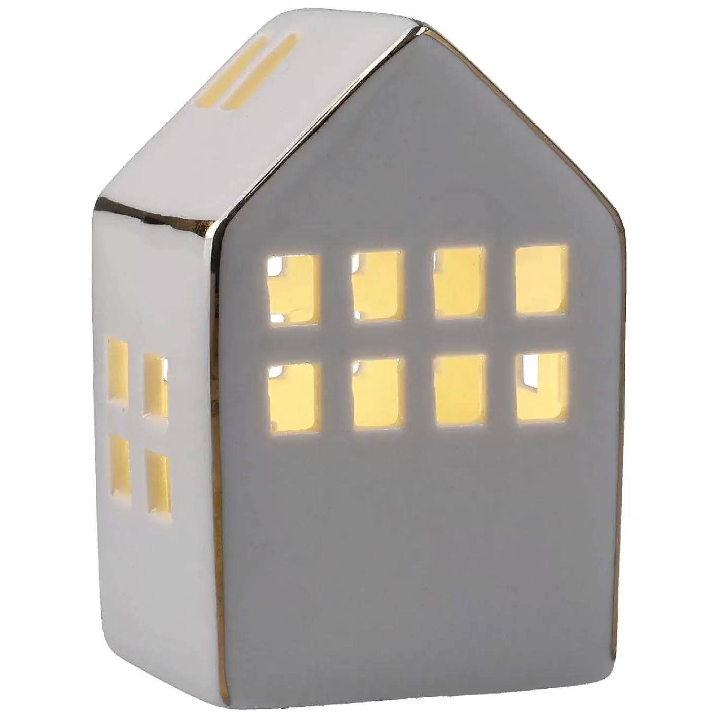 Nanu-Nana Led-Haus Mit Goldrand, 9.5 Cm< Deko&Objekte