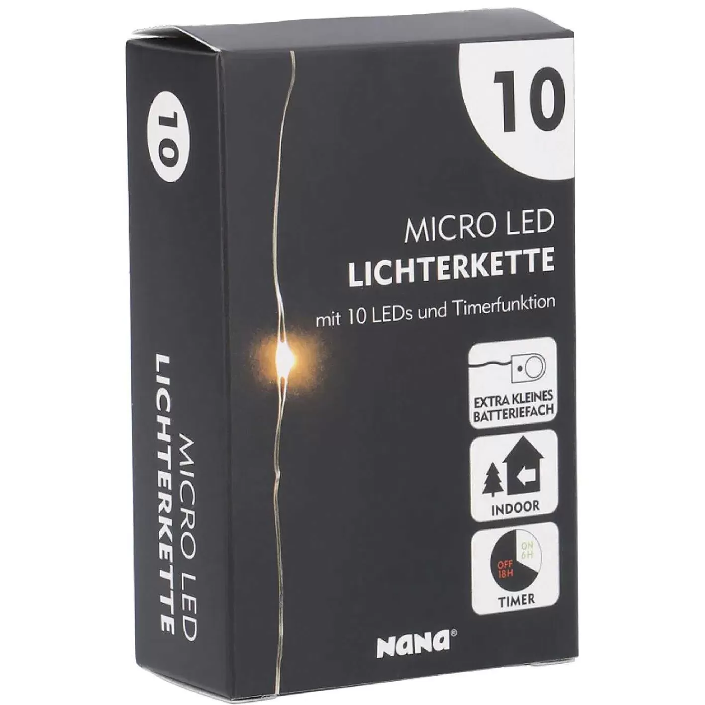 Nanu-Nana Led-Lichterkette Mini, Silber, 10Er< Lichterwelt