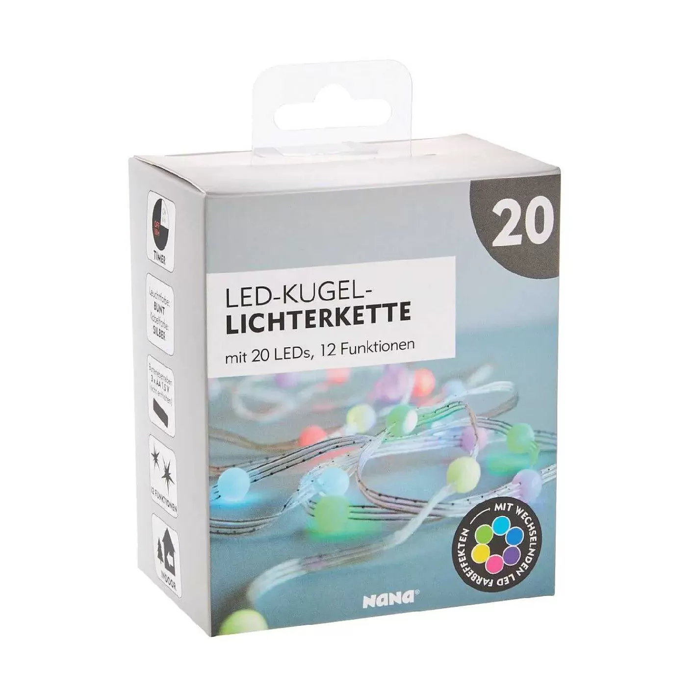 Nanu-Nana Lichterkette Funktion, Rgb, 20Er< Lichterwelt