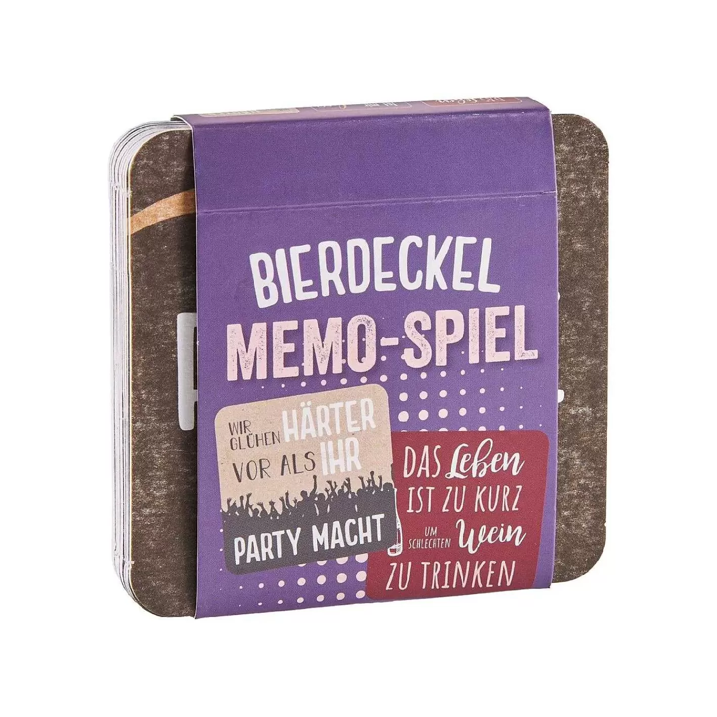 Nanu-Nana Memoryspiel Bierdeckel, Lila< Spiele