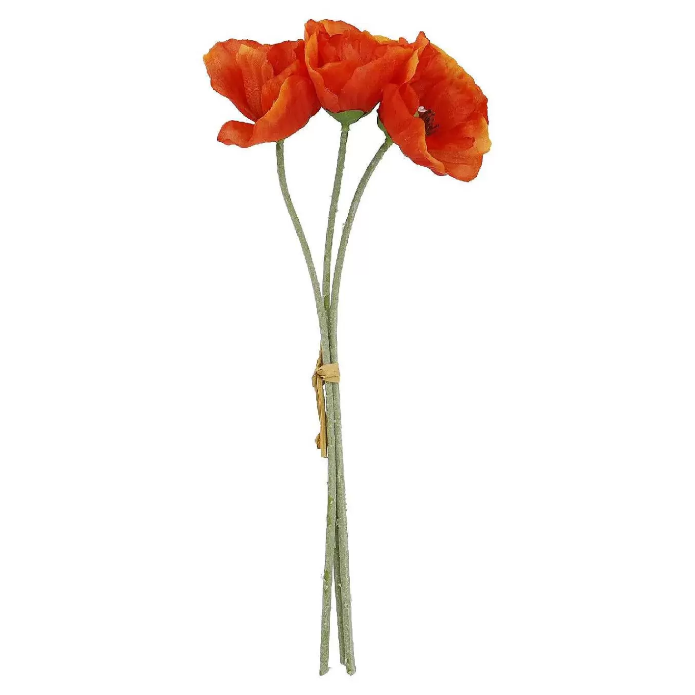 Nanu-Nana Mohn Mit 3 Bluten, Rot, 29 Cm< Kunstblumen