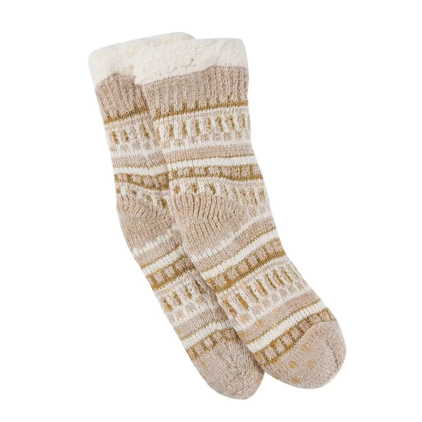 Nanu-Nana Norwegersocken Design, Beige/Gold, One Size< Geschenke Fur Frauen