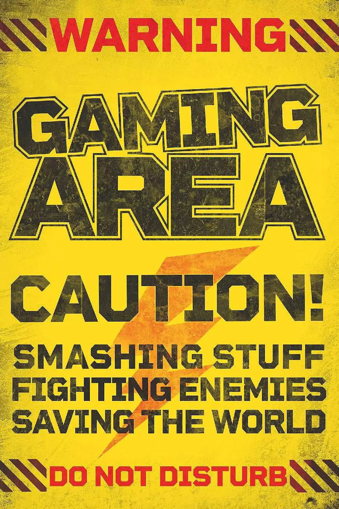 Nanu-Nana Poster Caution Gaming Area, Nr. 189< Wanddeko