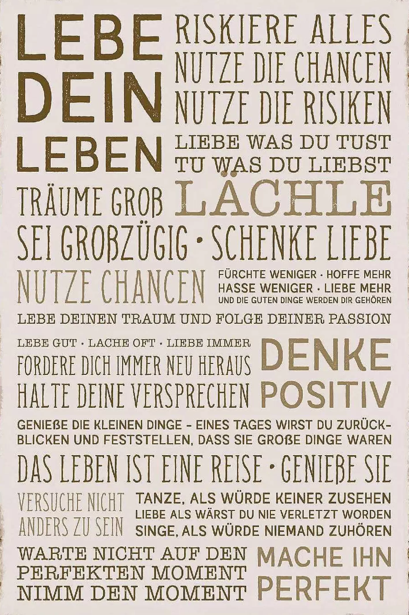 Nanu-Nana Poster Du Lebst Nur Einmal, Nr. 60< Wanddeko