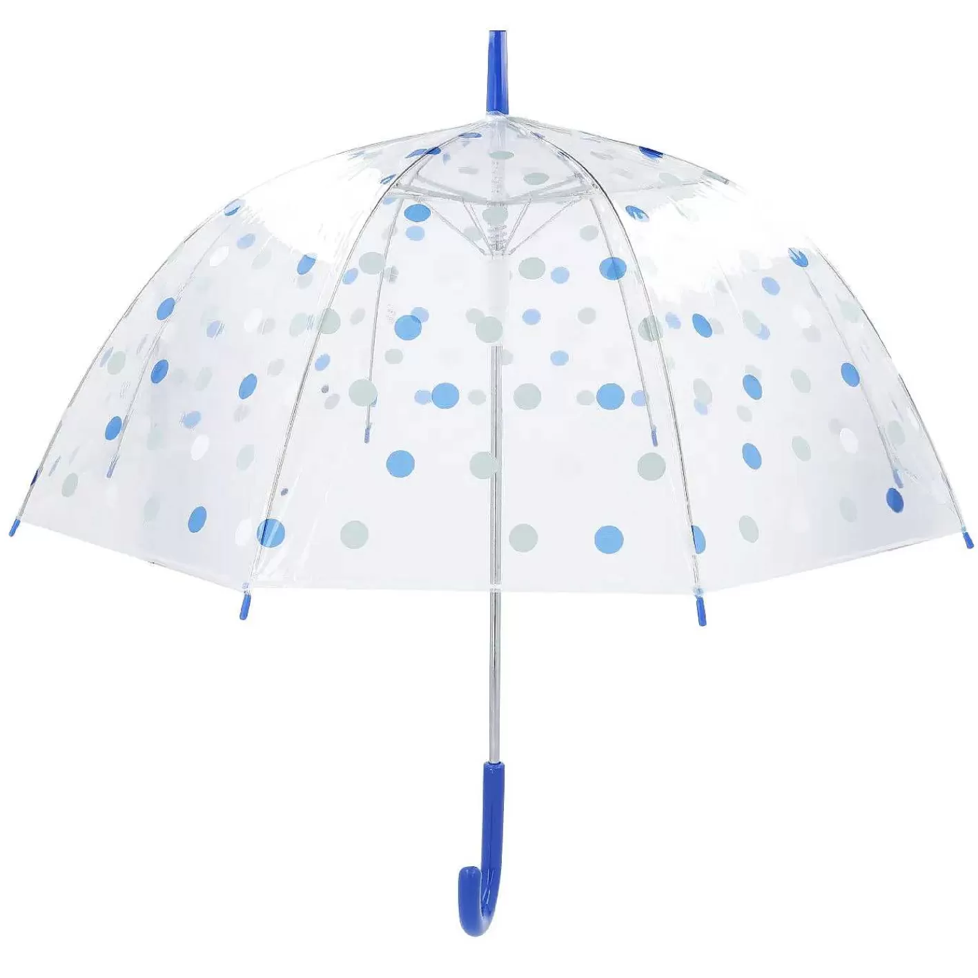 Nanu-Nana Regenschirm Transparent, Dots, Blau, 82 Cm< Unterwegs