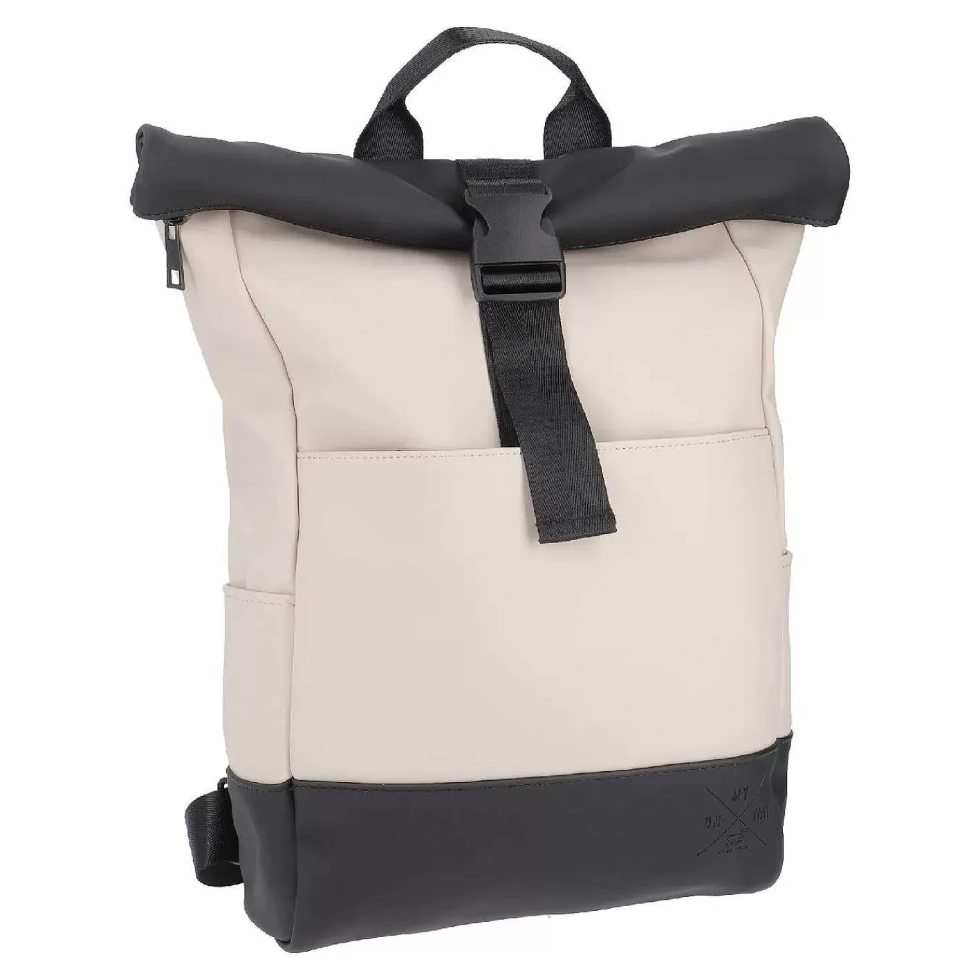 Nanu-Nana Rucksack Rolltop, Duo, Beige/Schwarz, 45 Cm< Unterwegs