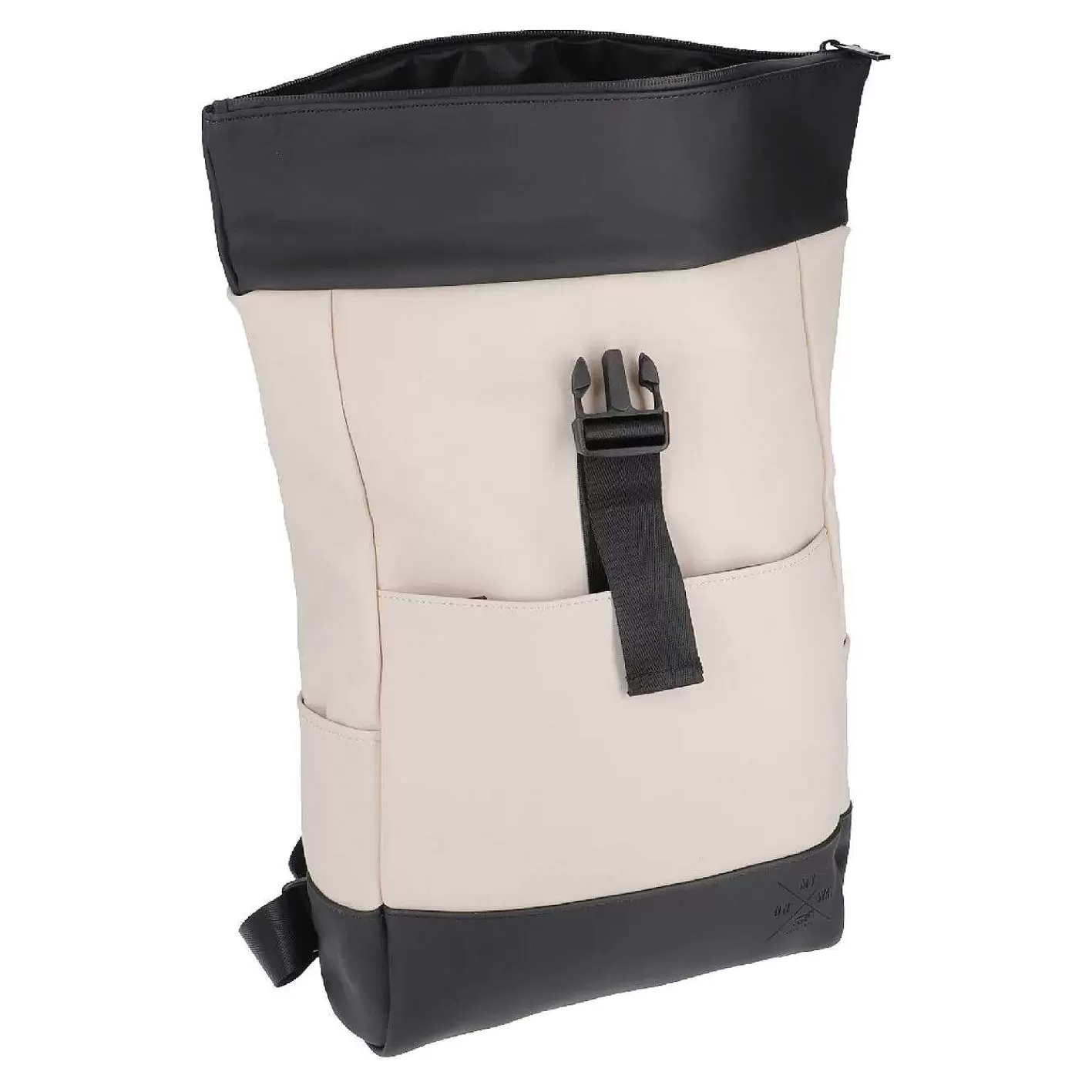 Nanu-Nana Rucksack Rolltop, Duo, Beige/Schwarz, 45 Cm< Unterwegs