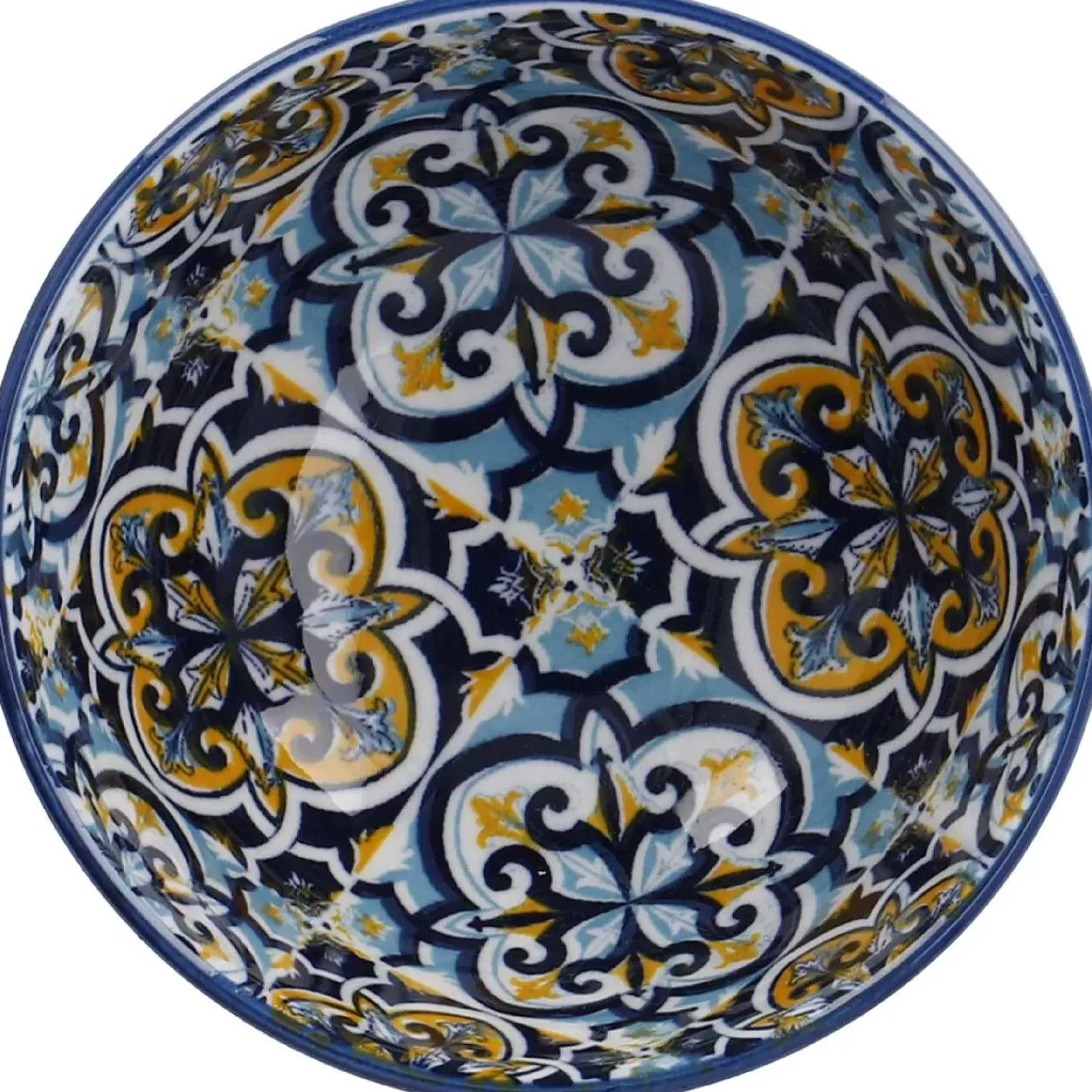 Nanu-Nana Schale China, Hoch, Blau/Gelb, 9.5 Cm< Geschirr