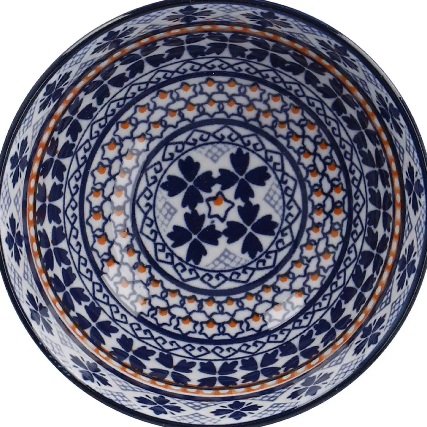 Nanu-Nana Schale China, Hoch, Blau/Orange, 9.5 Cm< Geschirr