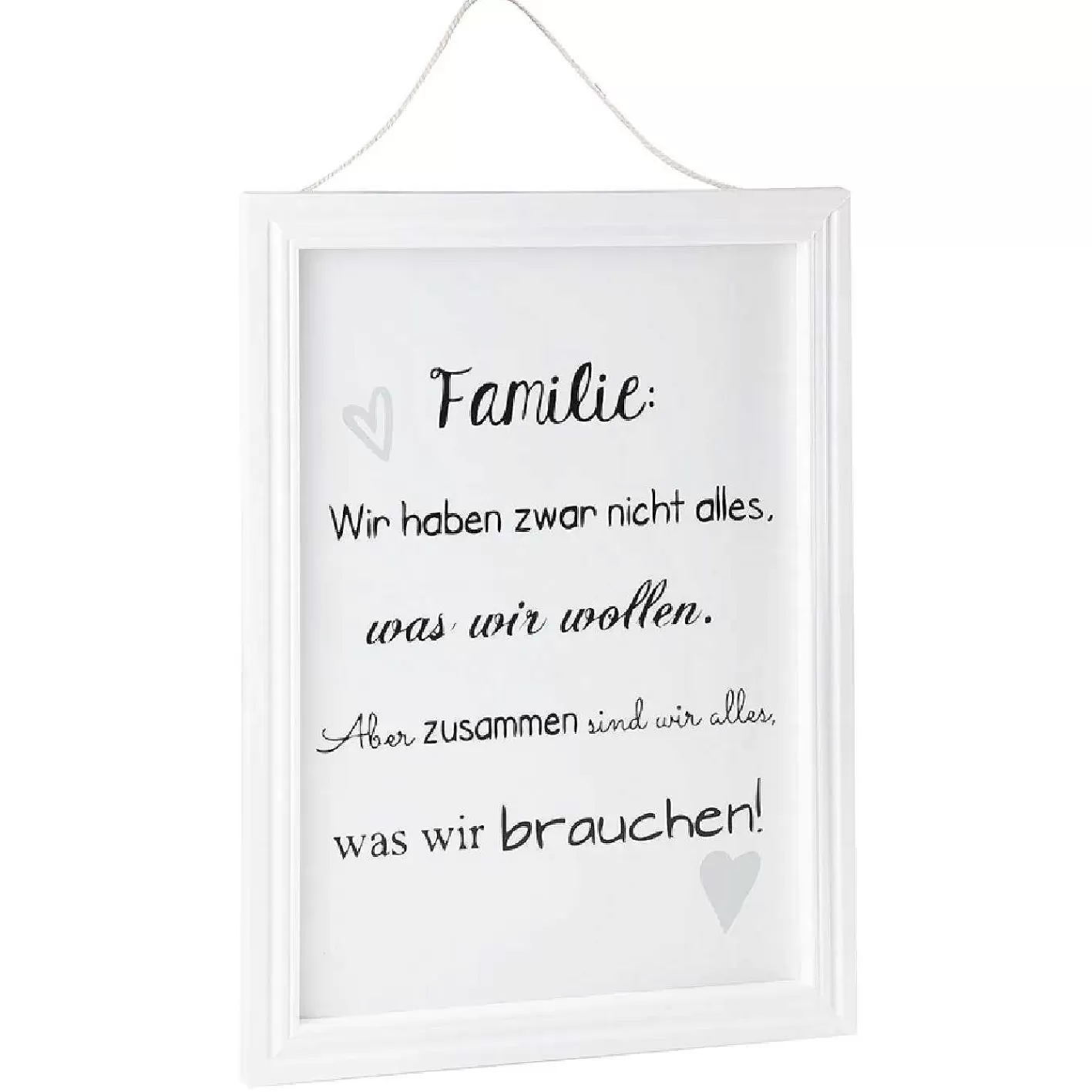 Nanu-Nana Schild Familienspruch, Was Wir Brauchen, 40 X 30 Cm< Wanddeko