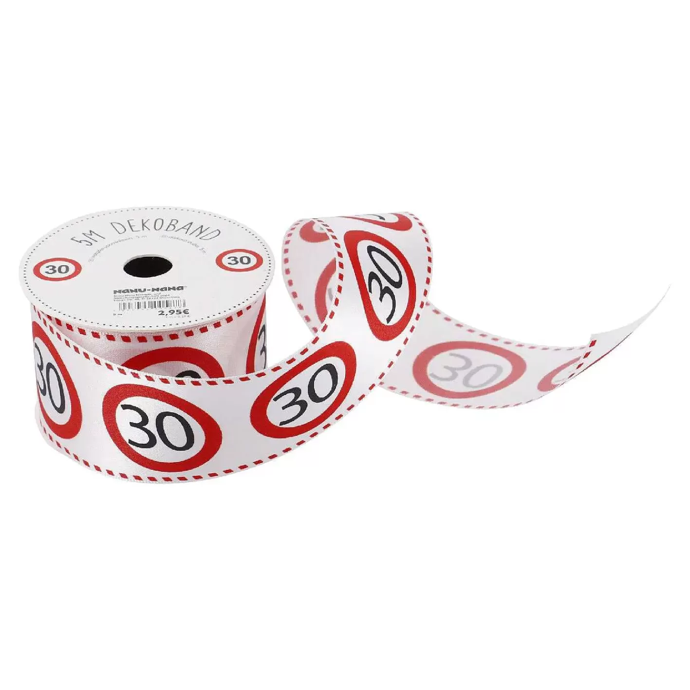 Nanu-Nana Schleifenband Geburtstag, 30, 5 Meter< Geschenkverpackung