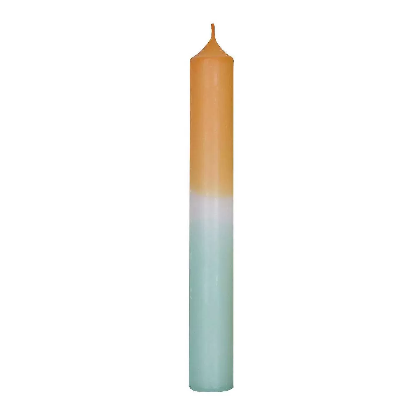 Nanu-Nana Stabkerze Dip-Dye, Mandarin/Mint, 18 Cm< Kerzen & Kerzenstander