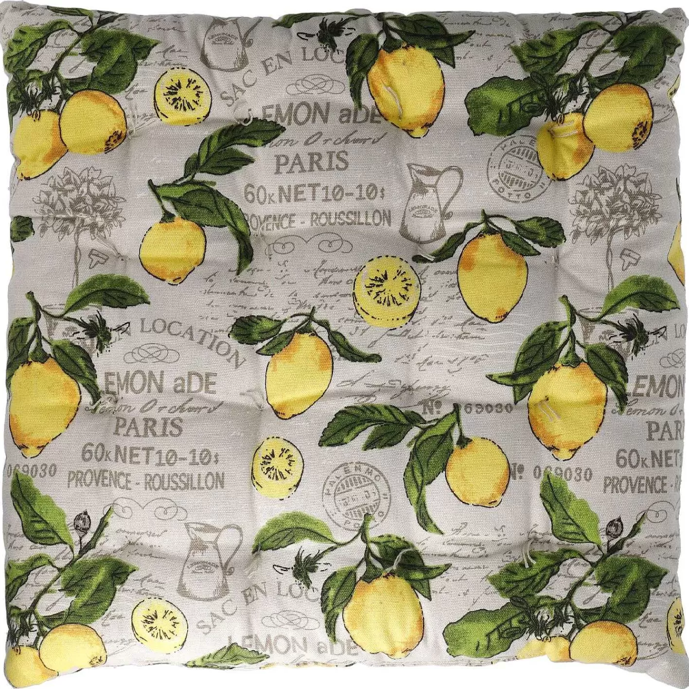 Nanu-Nana Stuhlkissen Lemon, Gelb/Natur, 40 X 40 Cm< Wohntextilien