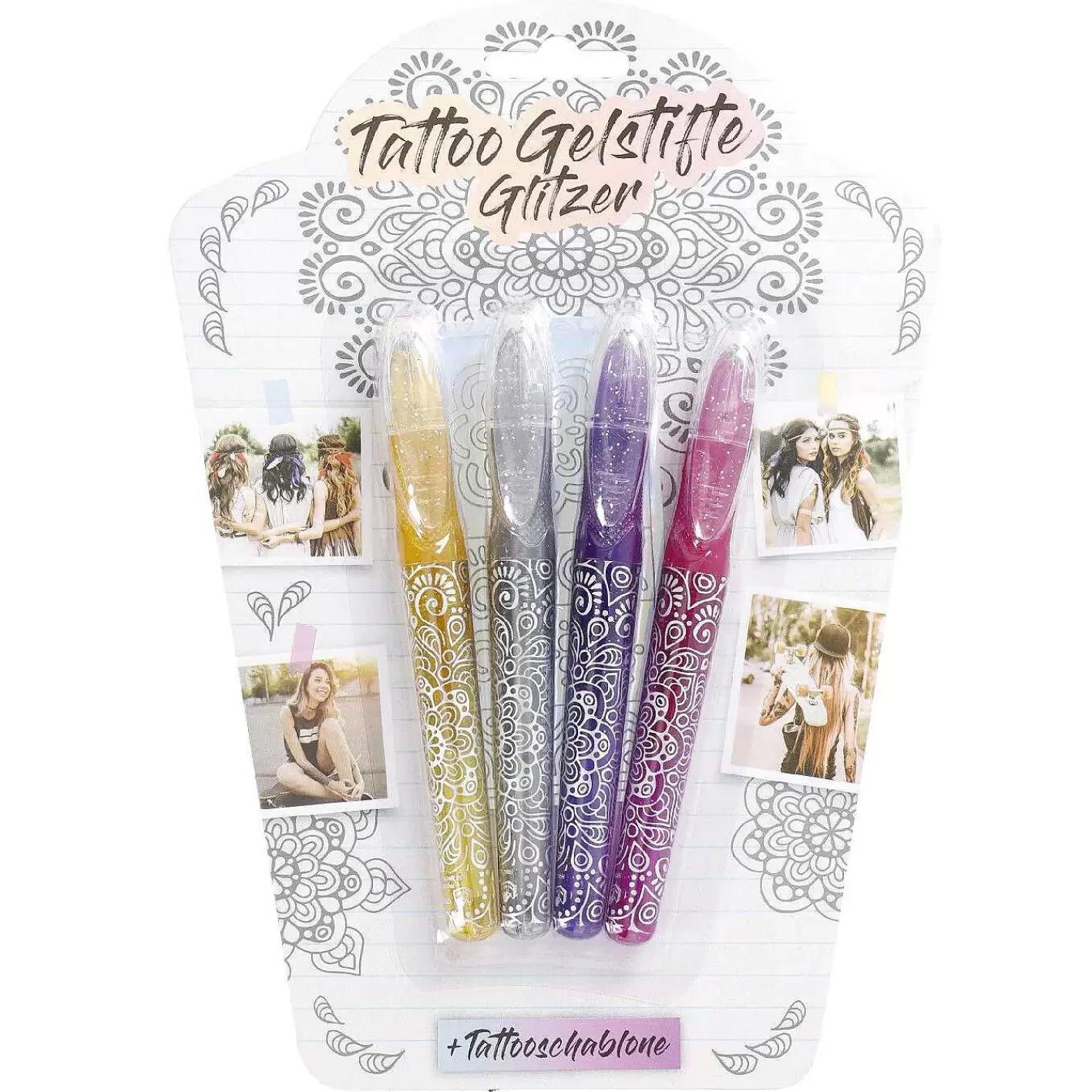 Nanu-Nana Tattoostift-Set Glitzer, 4 Stuck< Unterwegs