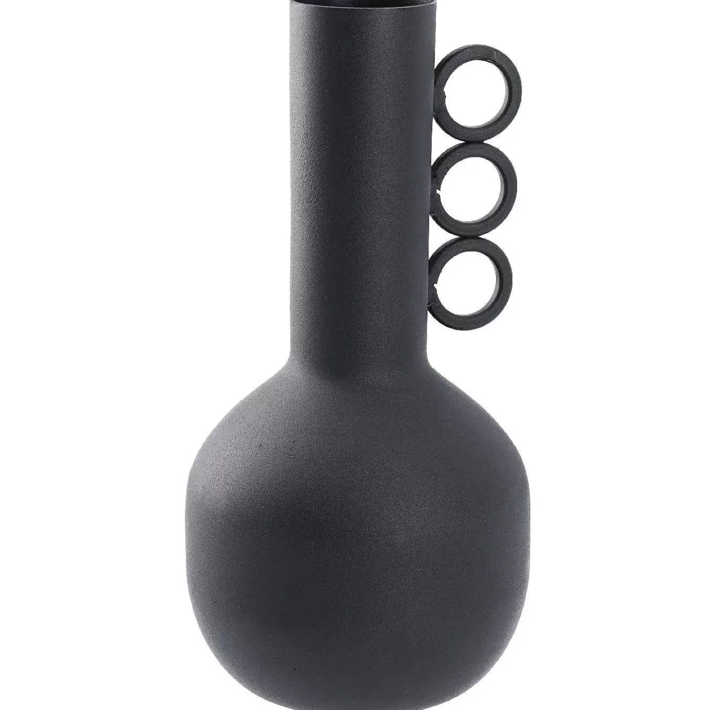 Nanu-Nana Vase Mit Ringen, Schwarz, 22 Cm< Vasen