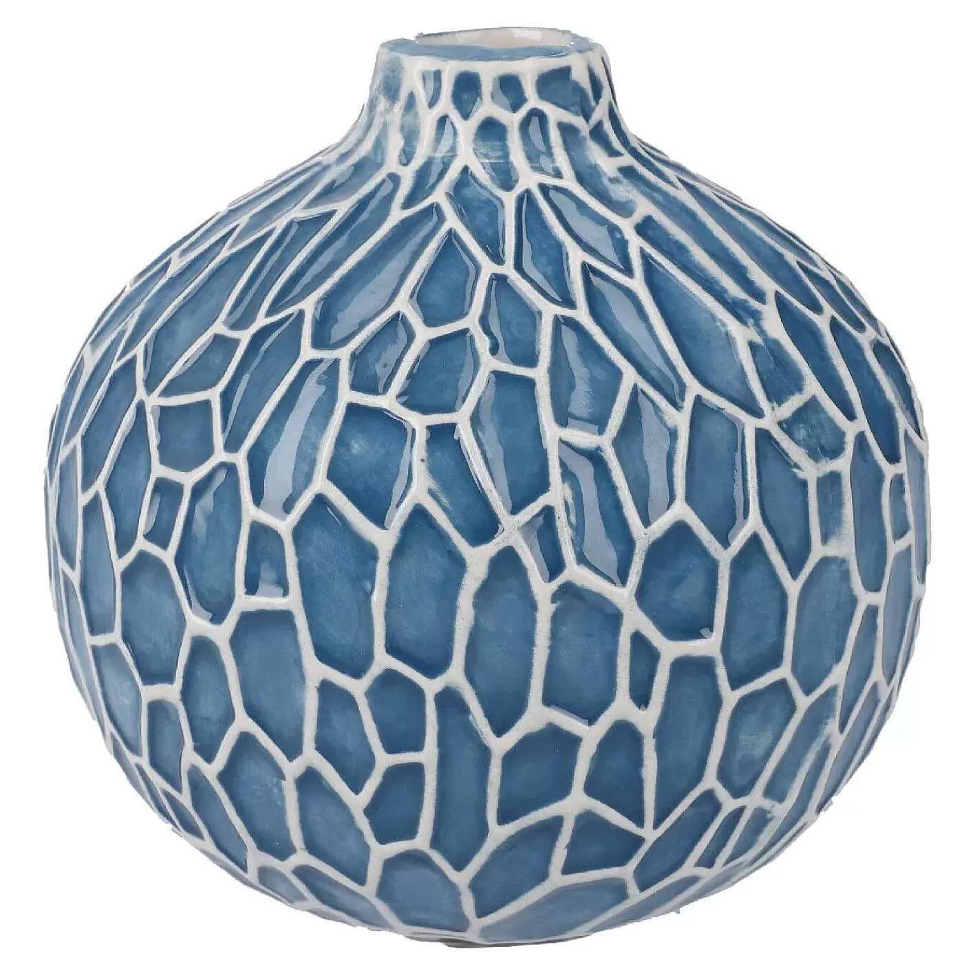 Nanu-Nana Vase Muster, Mosaik/Blau, 12 Cm< Fruhlingsvasen