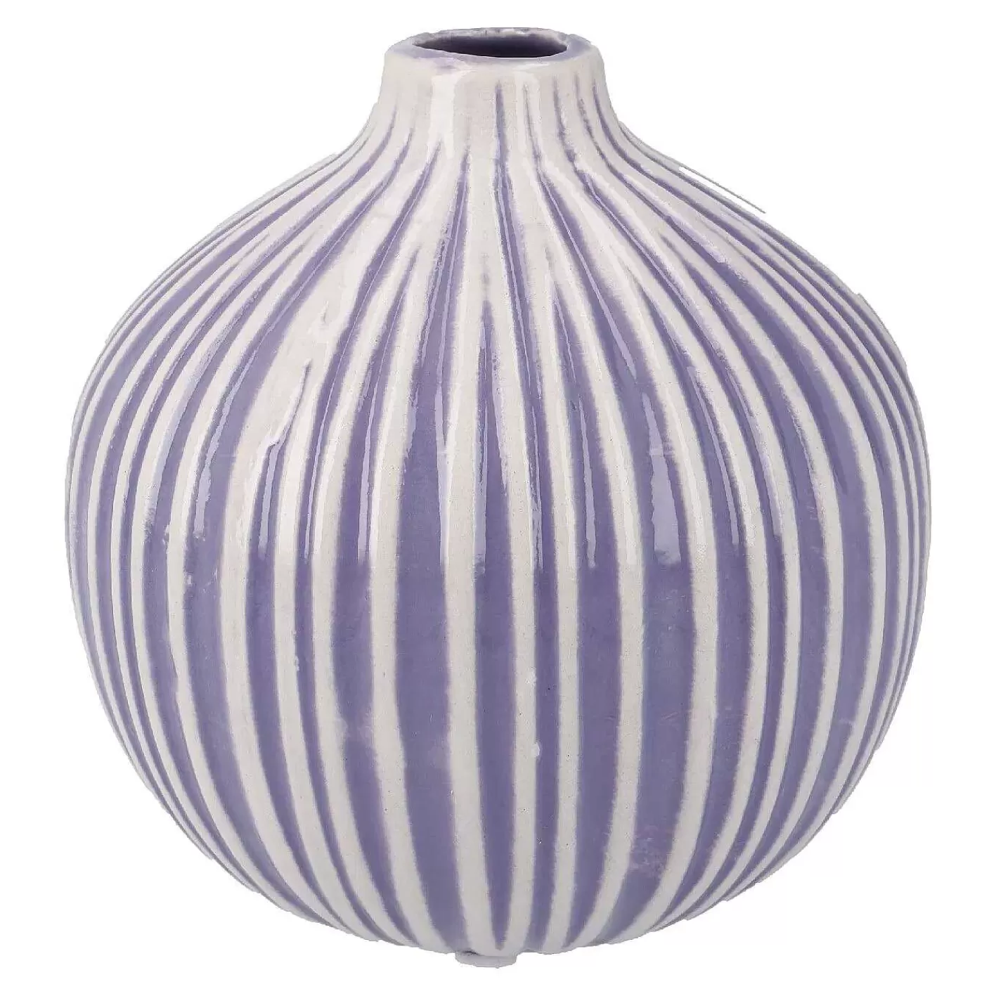 Nanu-Nana Vase Muster, Rillen/Lila, 12 Cm< Fruhlingsvasen