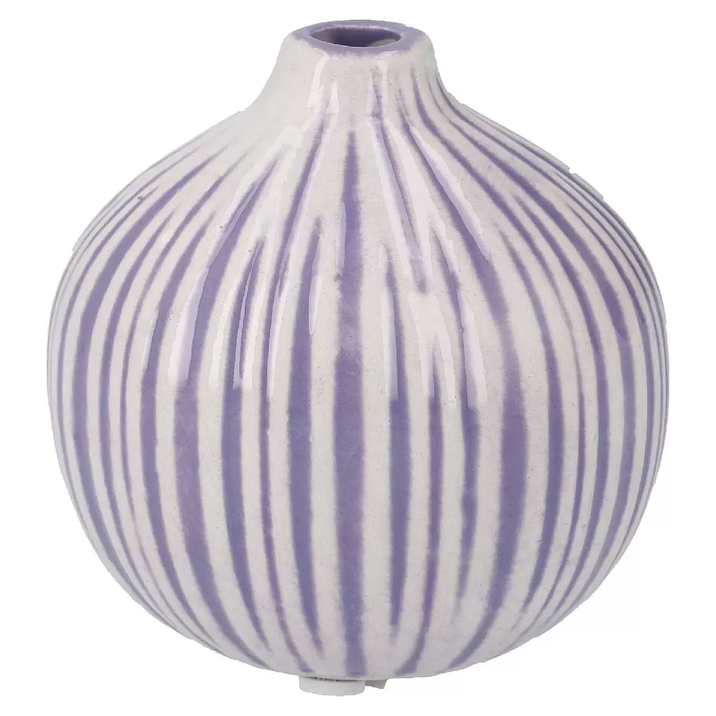 Nanu-Nana Vase Muster, Rillen/Lila, 8 Cm< Fruhlingsvasen