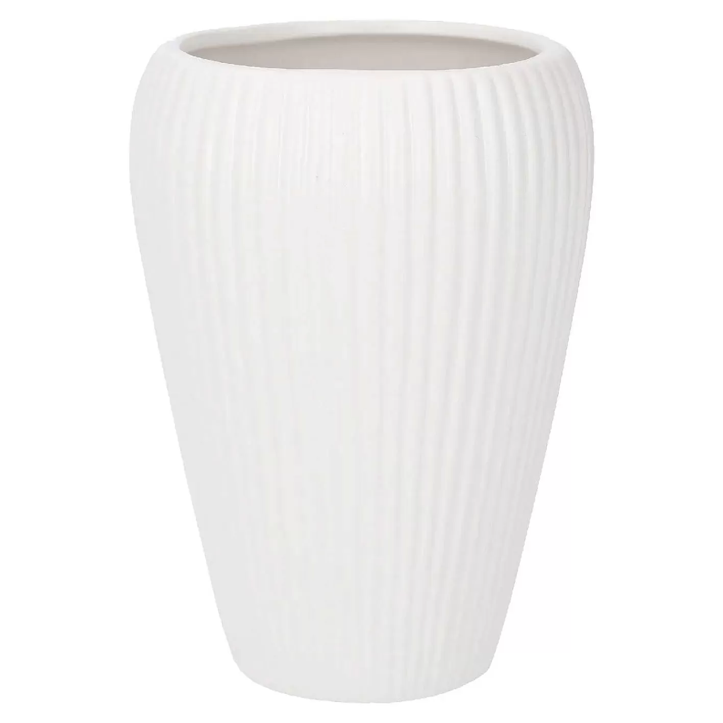 Nanu-Nana Vase Riffel, Weis-Matt, 15 Cm< Fruhlingsvasen