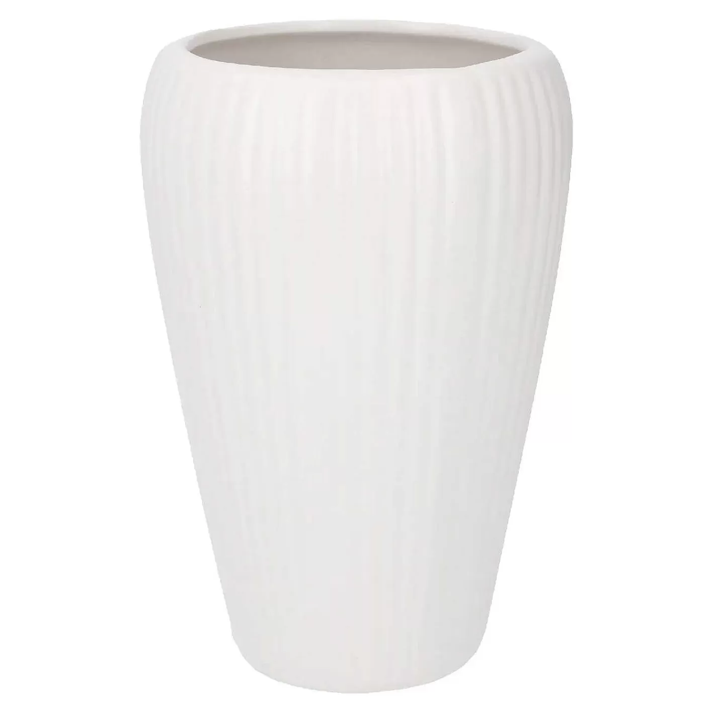 Nanu-Nana Vase Riffel, Weis-Matt, 20 Cm< Fruhlingsvasen