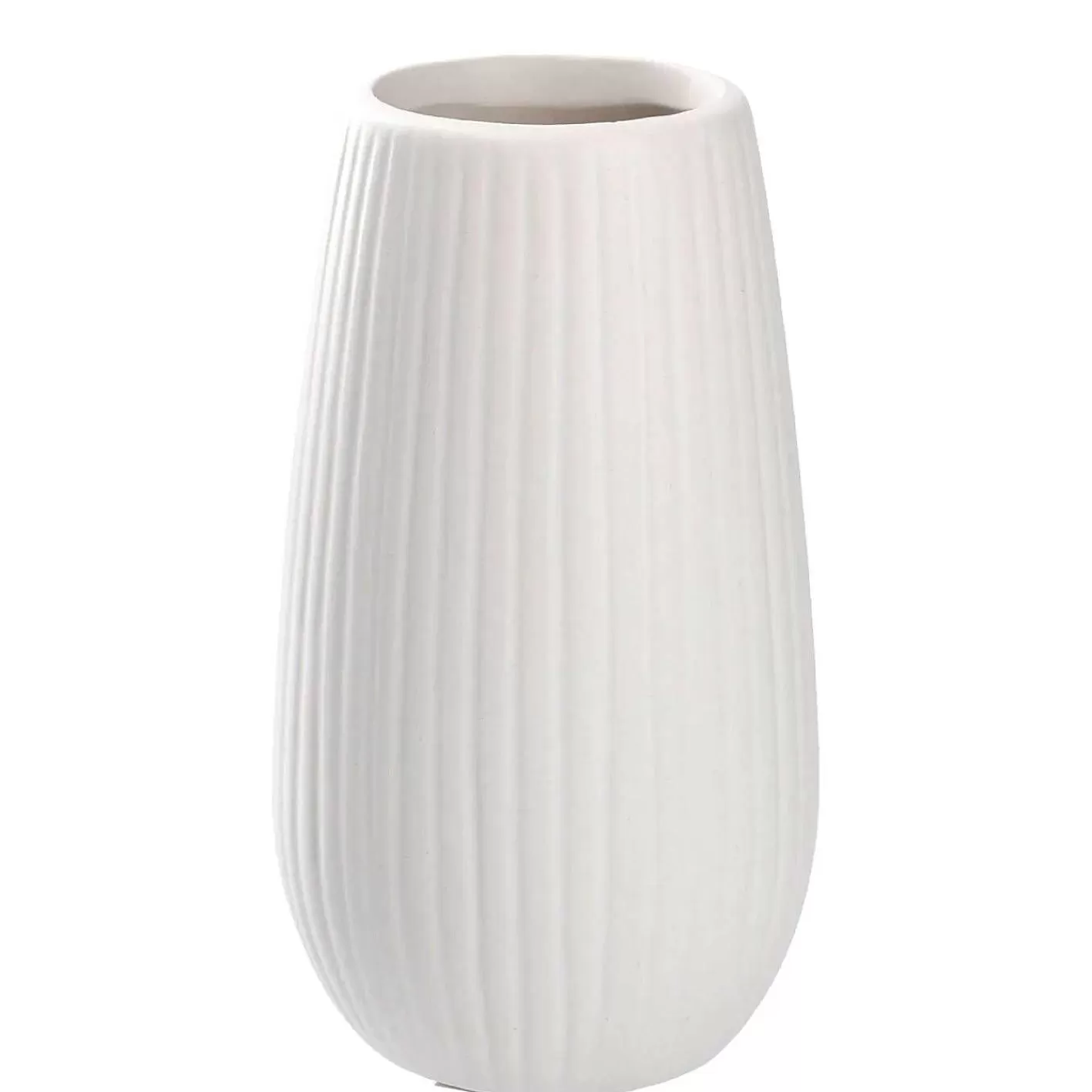 Nanu-Nana Vase Rille, Weis, 14 Cm< Vasen