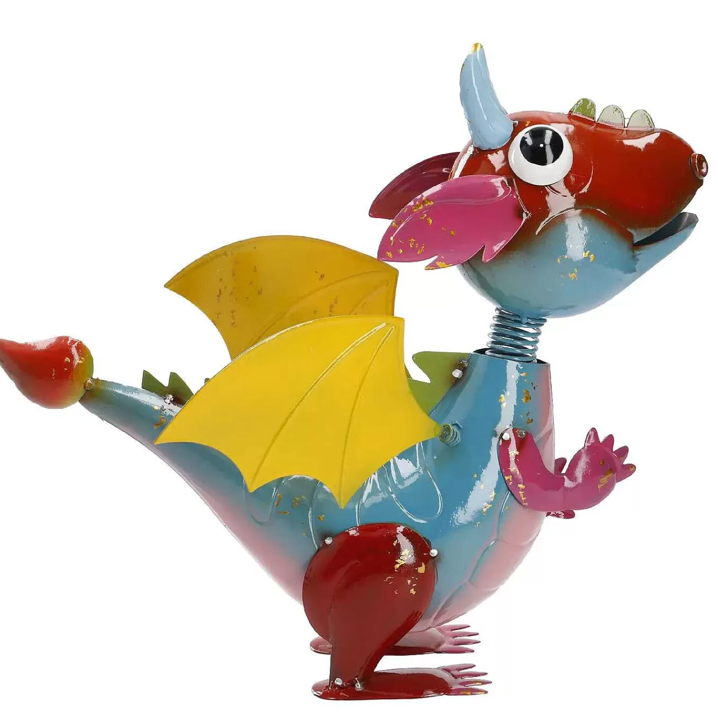 Nanu-Nana Wackel-Dino, Orange/Bunt, 42 X 27 X 35 Cm< Gartendeko