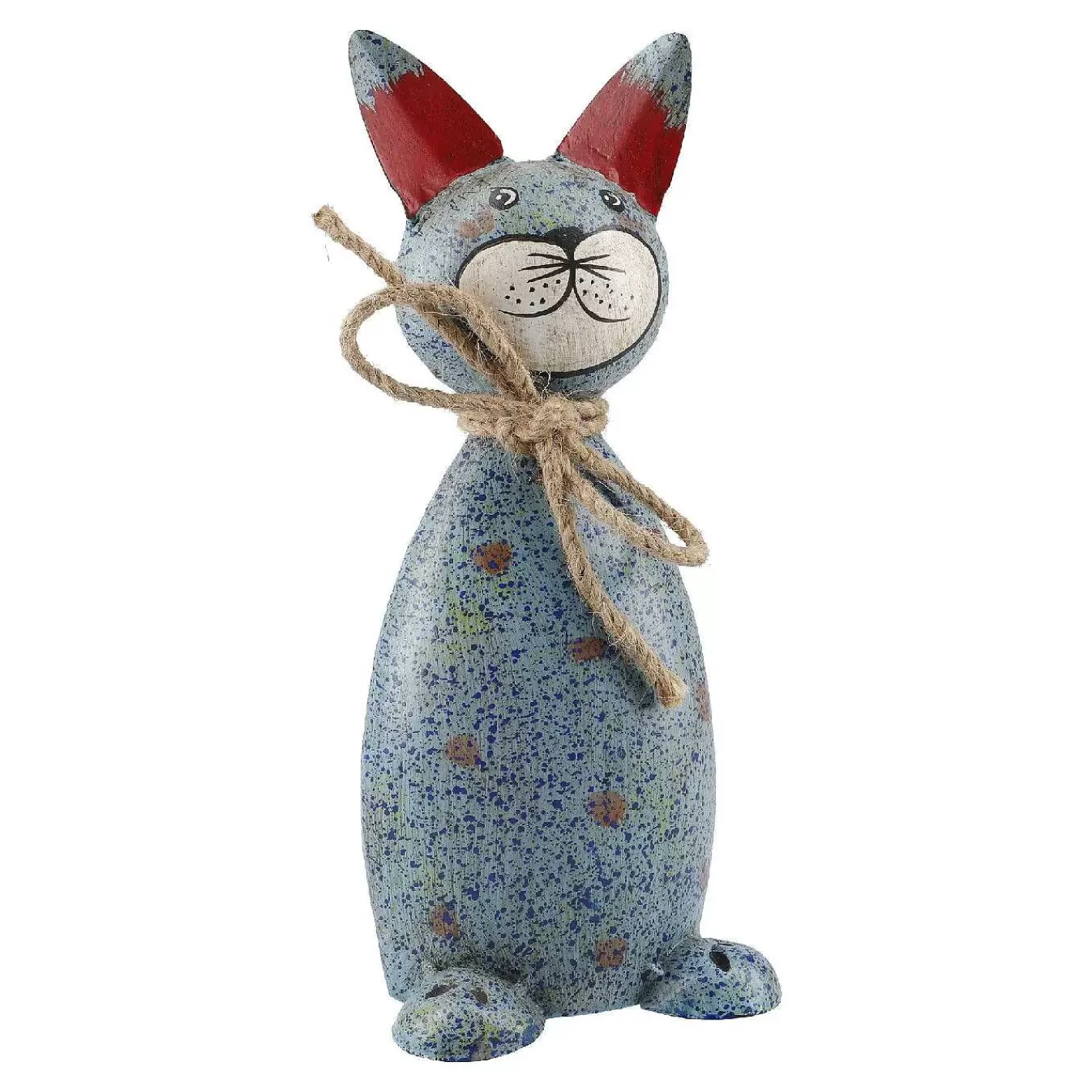 Nanu-Nana Zaunstecker Katze, Blau, 23 Cm< Gartendeko